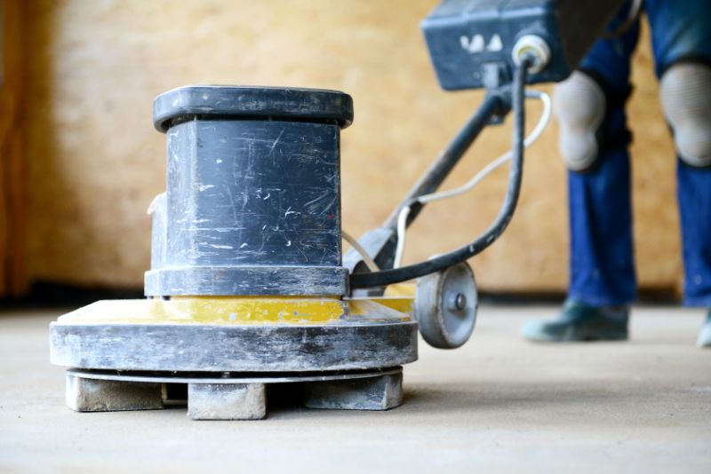 buffing cement floors